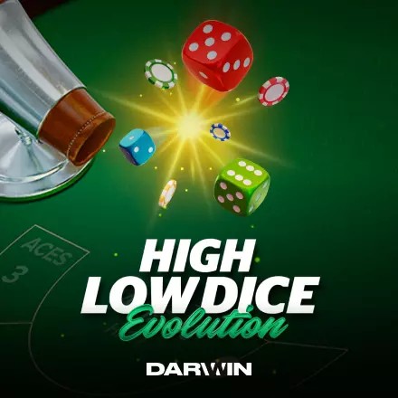 High Low Dice Evolution slot icon by Darwin Gaming, available at Betico Casino
