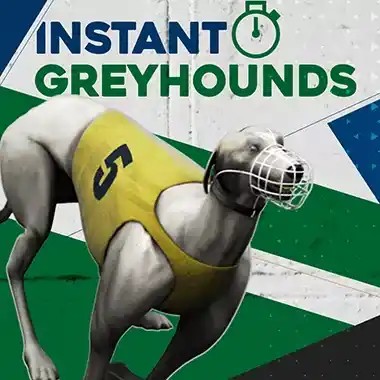 Crash Games logo of Instant Virtual Greyhounds from Leap Gaming at Betico Casino